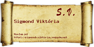 Sigmond Viktória névjegykártya